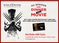 Free "Wolverine" Ticket with Gift Card Purchase