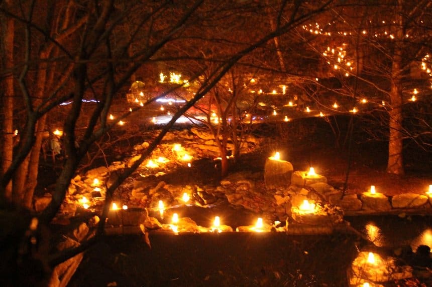 Holiday Luminary Walk at Overland Park Arboretum - Kansas City on