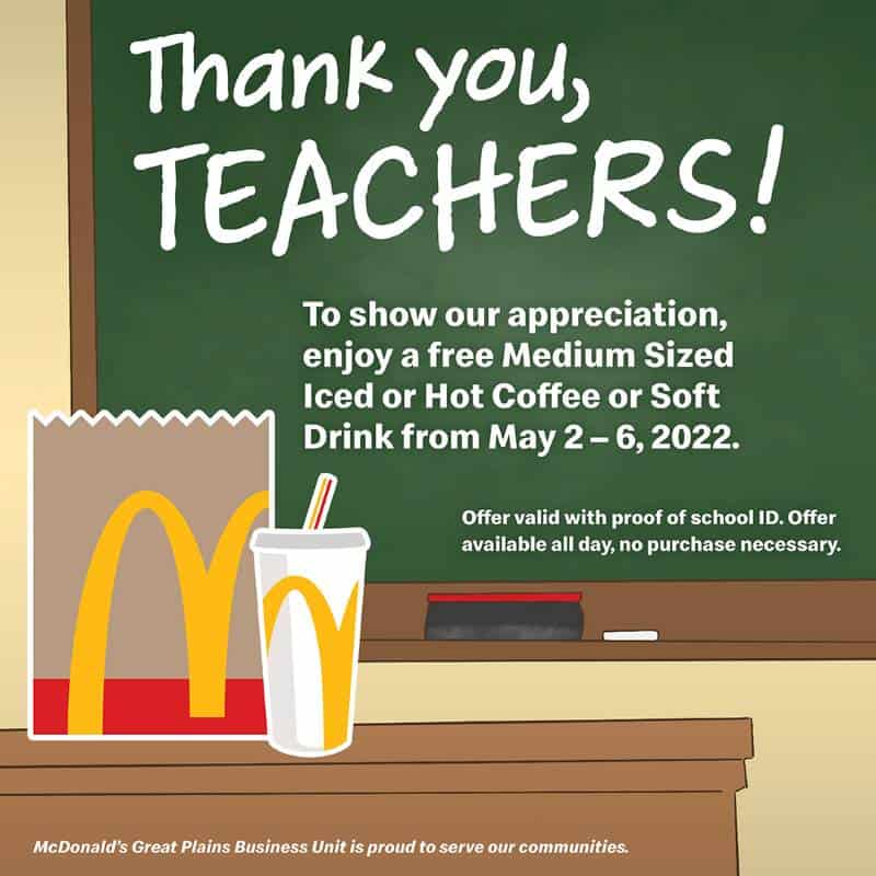 McDonalds Teacher Appreciation PR Kansas City on the Cheap