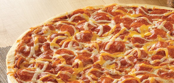Papa Murphy's pizza - pepperoni and extra cheese pizza