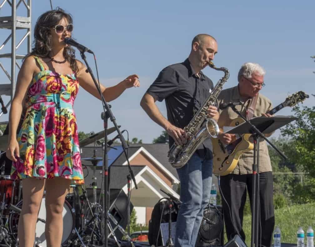 Prairie Village Jazz Fest - musicians performing on stage