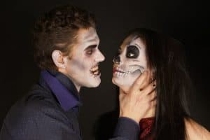 Kansas City Halloween Parties and Events for Adults - a couple in zombie makeup