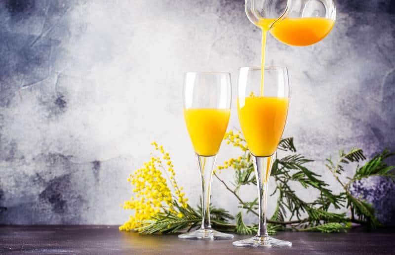 Mother's Day Dining Specials in Kansas City - two mimosa glasses