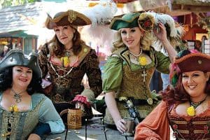 2019 KC Renaissance Festival - two women in traditional 16th century medieval costumes
