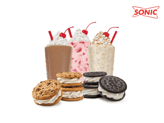 sonic ice cream sandwiches and shakes