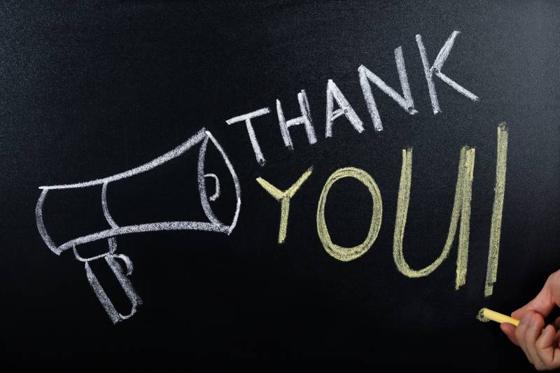 Kansas City National Teacher Appreciation Week Deals - thank you message written on chalkboard