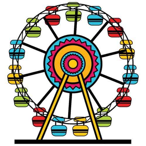 Grain Valley Fair - cartoon ferris wheel