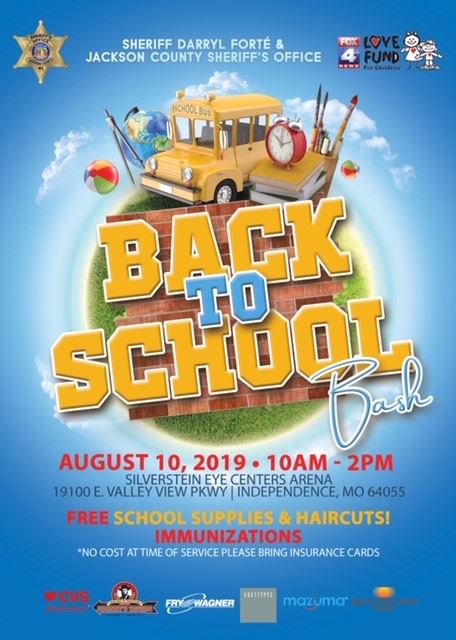 Flyer for Jackson County Back to School bash