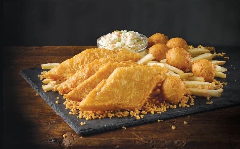 All you can eat Long John Silver's fish and chips