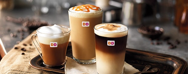 Dunkin' Donuts Latte, Cappuccino and Americano 