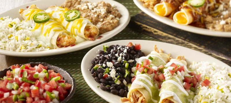 Kansas City food deals - plate of On the Border enchiladas