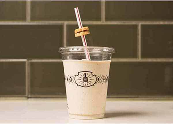 Potbelly Sandwich shop - shake with a straw