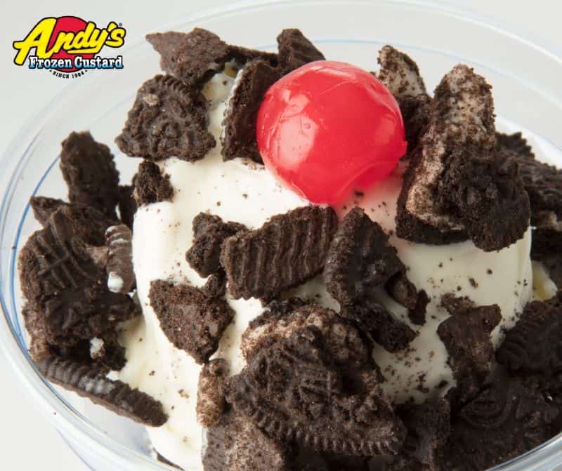 Kansas City food deals - Andy's Frozen Custard Oreo sundae