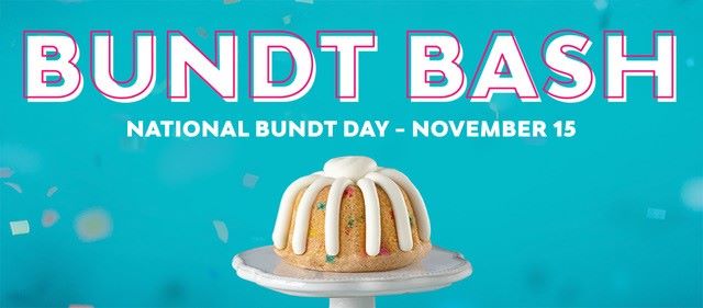 National Bundt Cake day - Nothing Bundt Cakes Bundt Bash banner