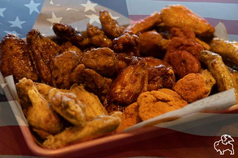 Kansas City Super Bowl Food Deals - plate of chicken wings