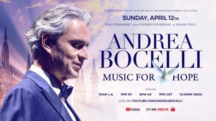 Andrea Bocelli Easter performance in Milan