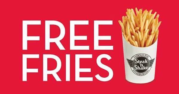 Free fries from Steak 'n Shake