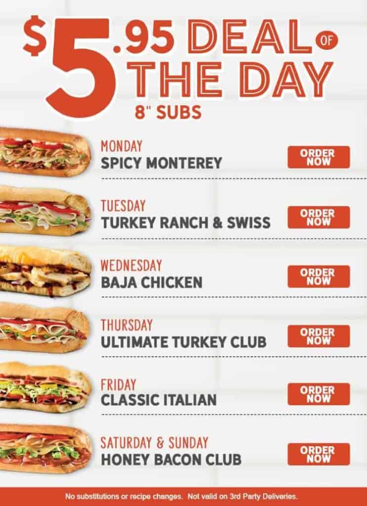 Quizno's Deal of the Day Special For 5.95 Kansas City on the Cheap