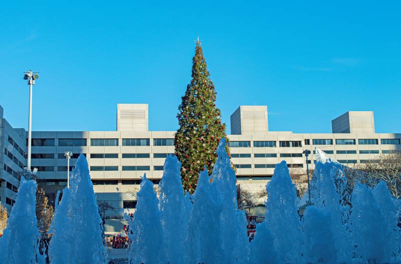 Christmas tree at Crown Center Kansas City