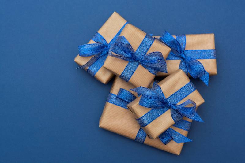 Wrapped gift boxes for Father's Day