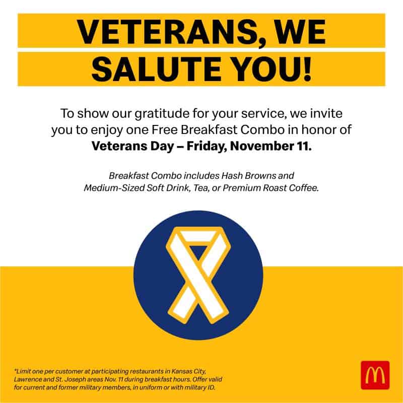 McDonald's Veterans Day Offer